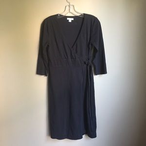 Garnet Hill Blue Faux Wrap Dress Size XS
